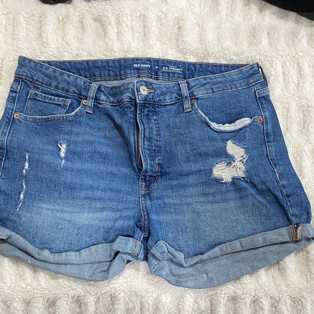 Old Navy Women's Distressed Blue Jean Shorts